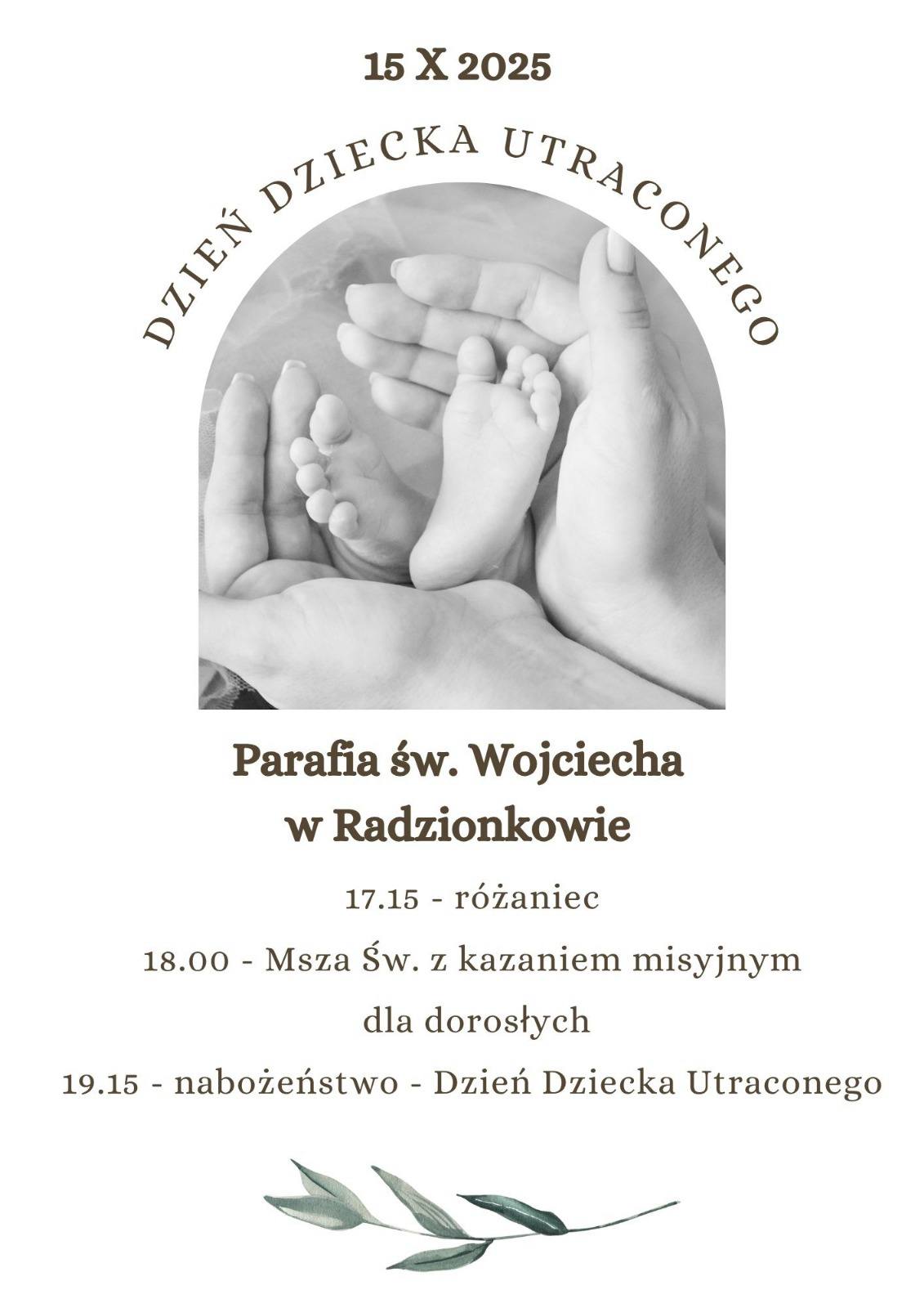 15.10.2025r. - Dzień Dziecka Utraconego