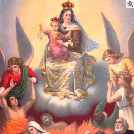 Matka Boża Pośredniczka Łask pomaga Duszom w Czyśćcu