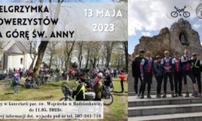 Pielgrzymka rowerzystów na Górę Św. Anny 13.05.2023r.